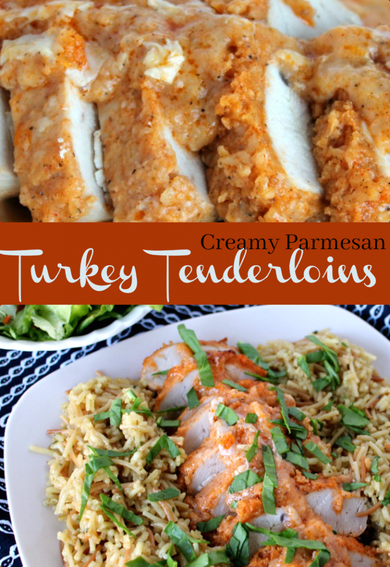 Creamy Parmesan Baked Turkey Tenderloins | | A Pinch of Joy