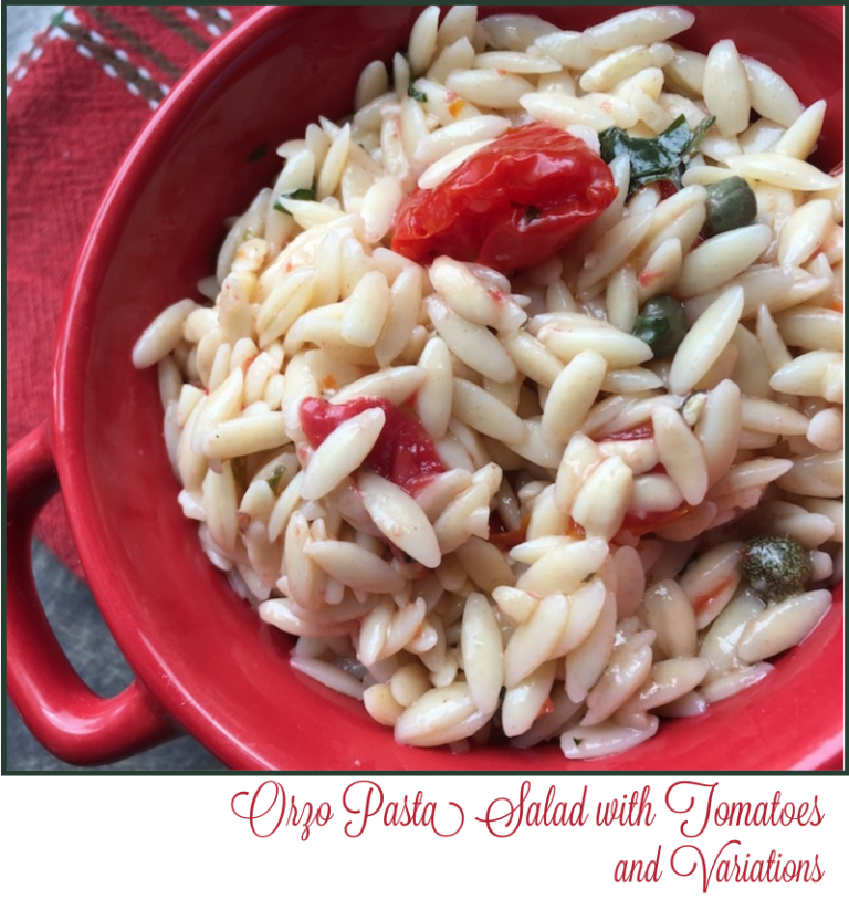 Orzo Pasta Salad With Tomatoes And Variations A Pinch Of Joy 4162